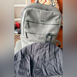 Tumi Gray Leather Men's Backpack
